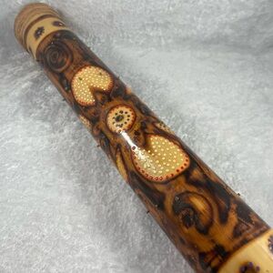 Handcrafted Bamboo Rainstick with Tribal Aboriginal Design